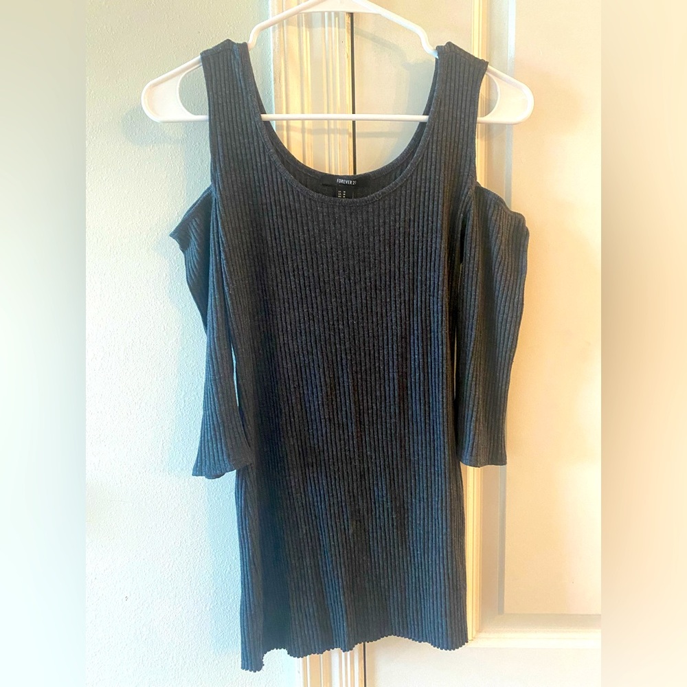Forever 21 Shoulder Cutout Shirt